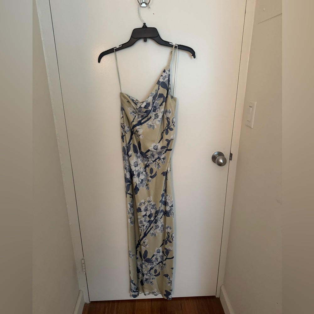 Reformation Olesia One Shoulder Silk Dress - Picture 2 of 6